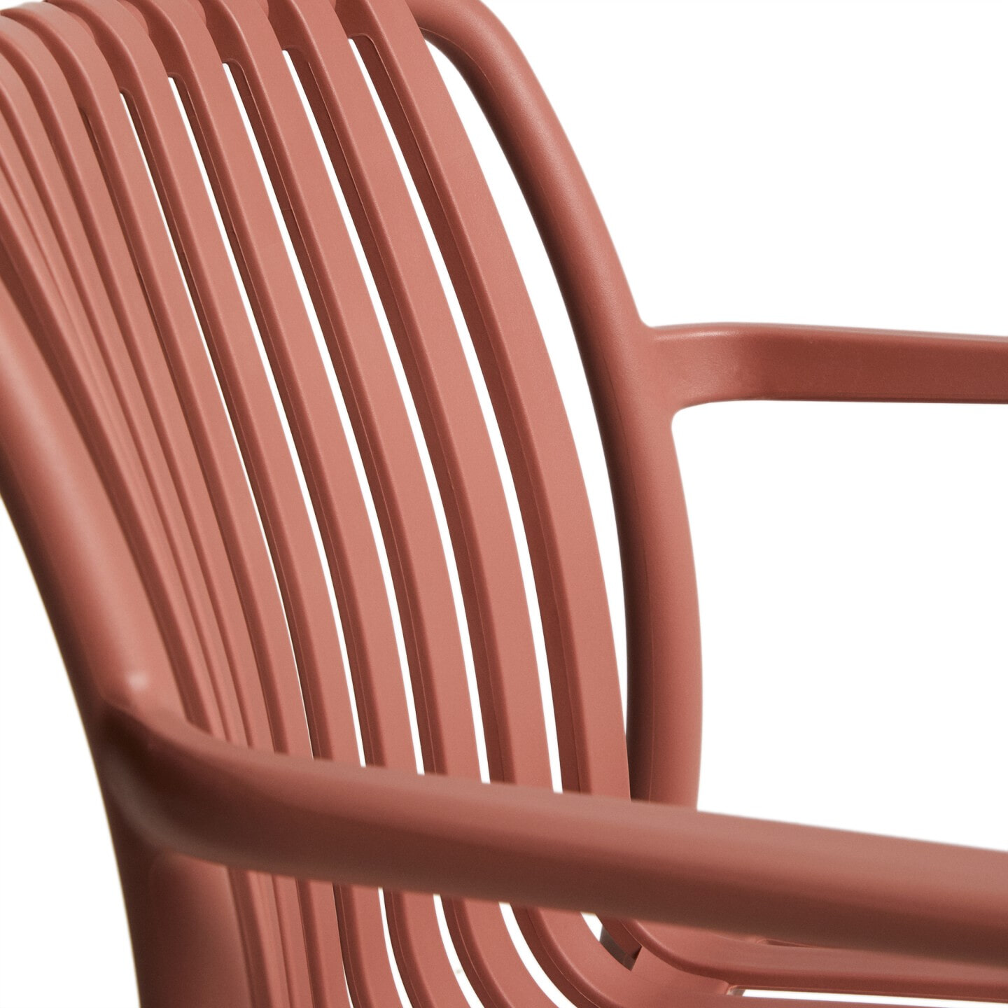 Kave Home Tuinstoel 'Isabellini' Gerecyclede kunststof, kleur Terracotta
