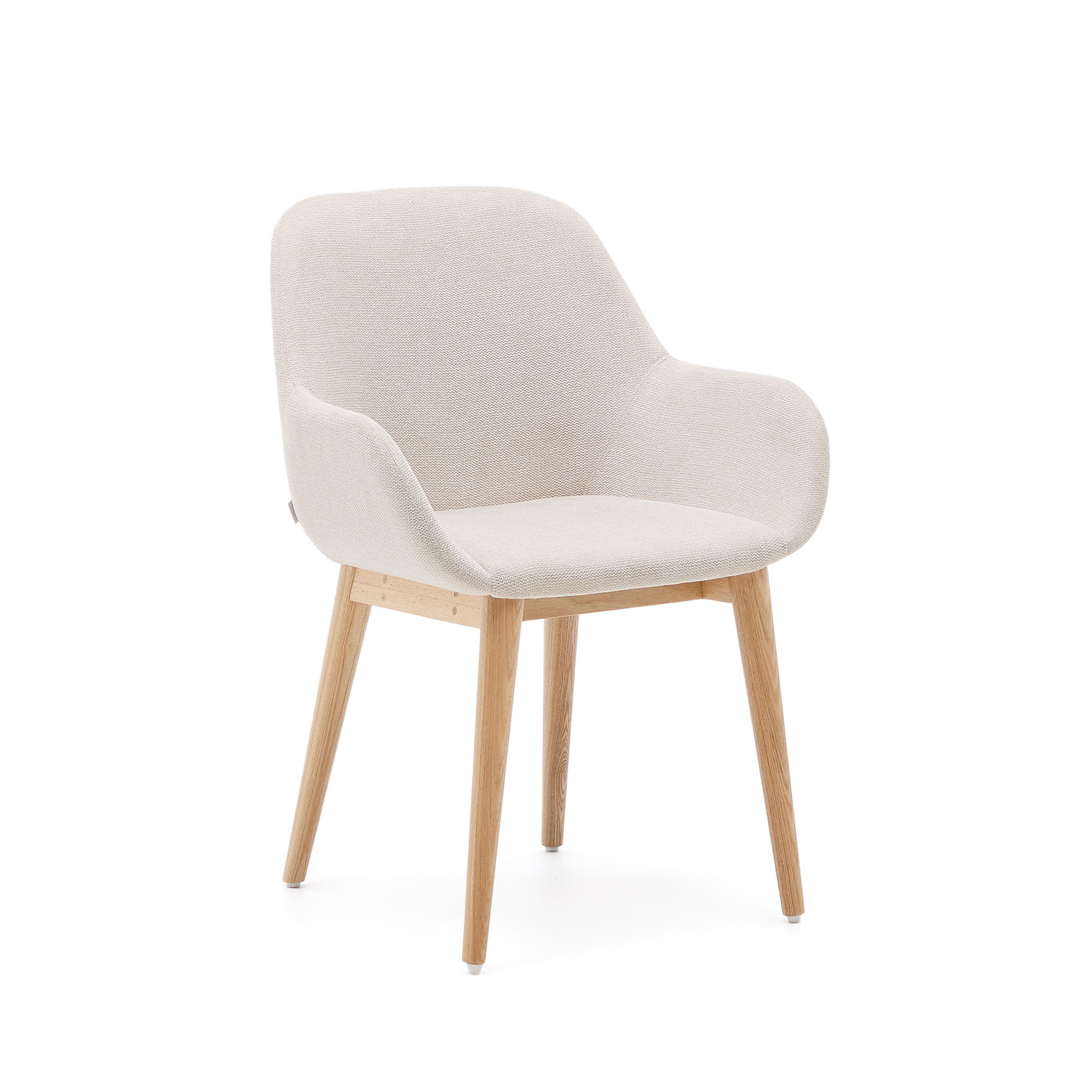Kave Home Eetkamerstoel 'Konna' kleur Beige/Naturel
