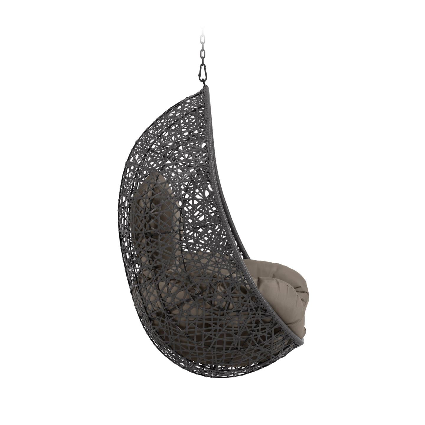 Kave Home Hangstoel 'Florina' kleur Antraciet
