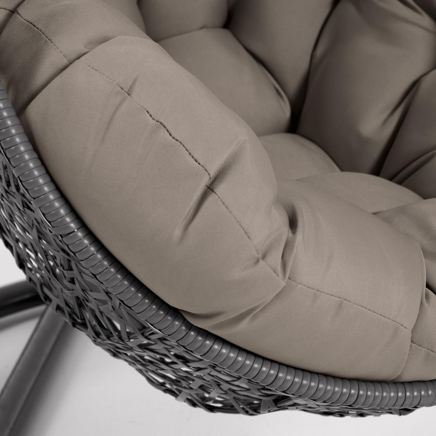Kave Home Hangstoel 'Florina' kleur Antraciet