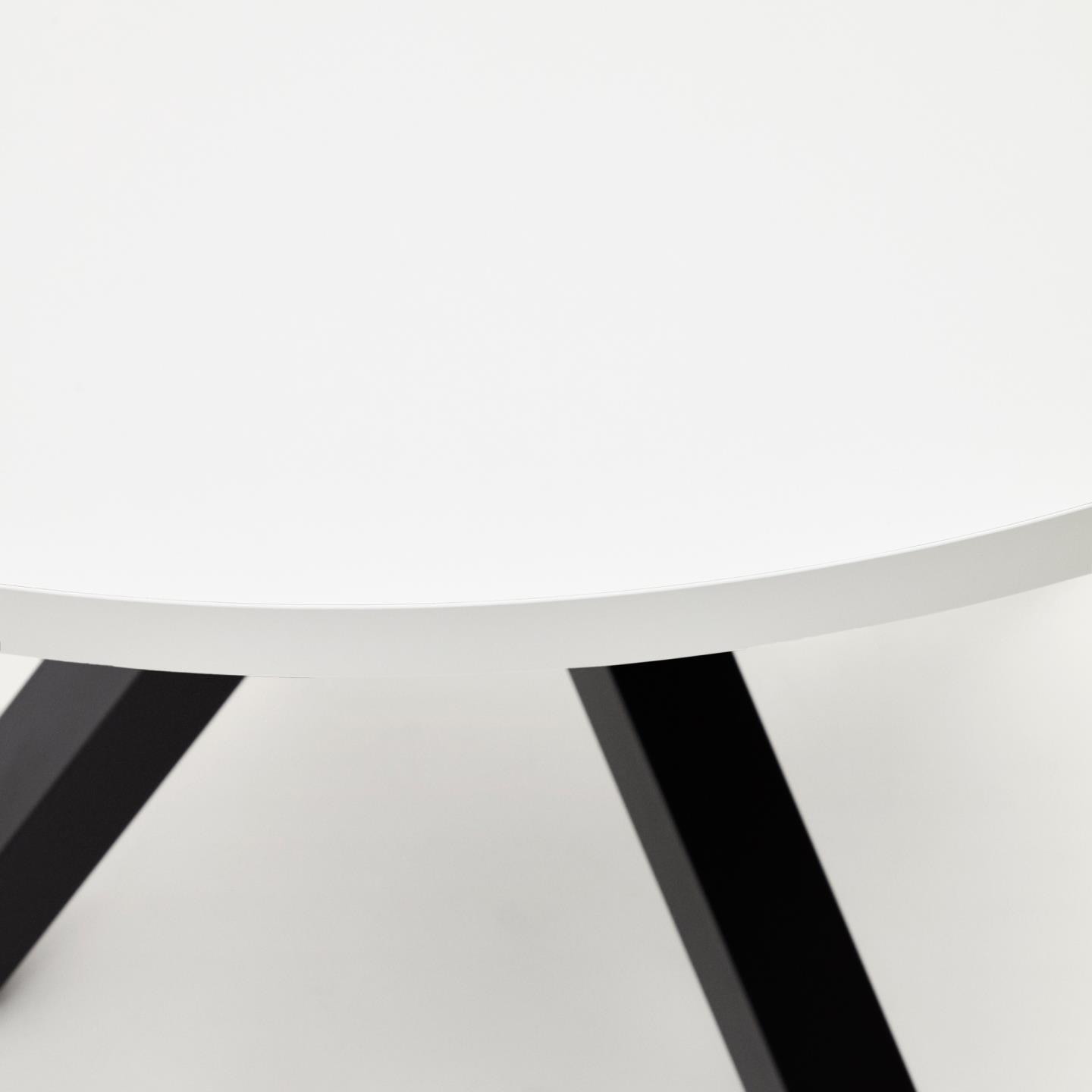 Kave Home Ronde Eettafel 'Argo' Melamine, 120cm, kleur Wit