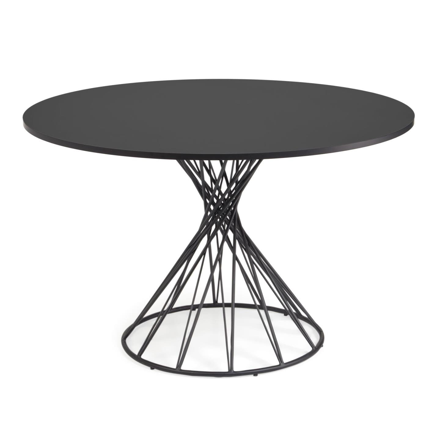 Kave Home Ronde Eettafel 'Niut' 120cm Melamine, kleur Zwart