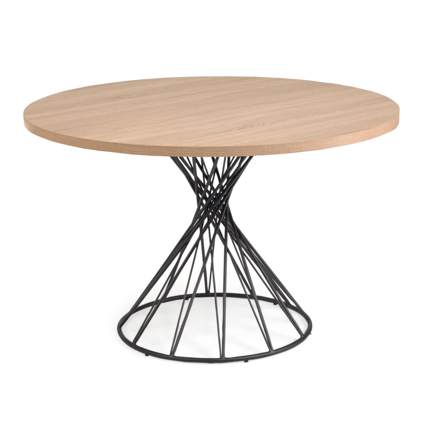 Kave Home Ronde Eettafel 'Niut' 120cm melamine met hout-look, kleur Naturel