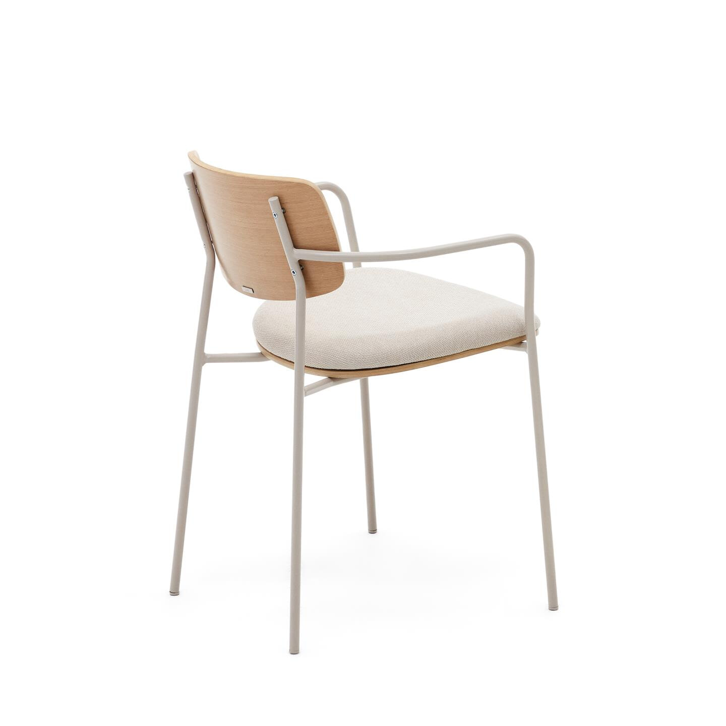 Kave Home Eetkamerstoel 'Maureen' Eiken, kleur Beige