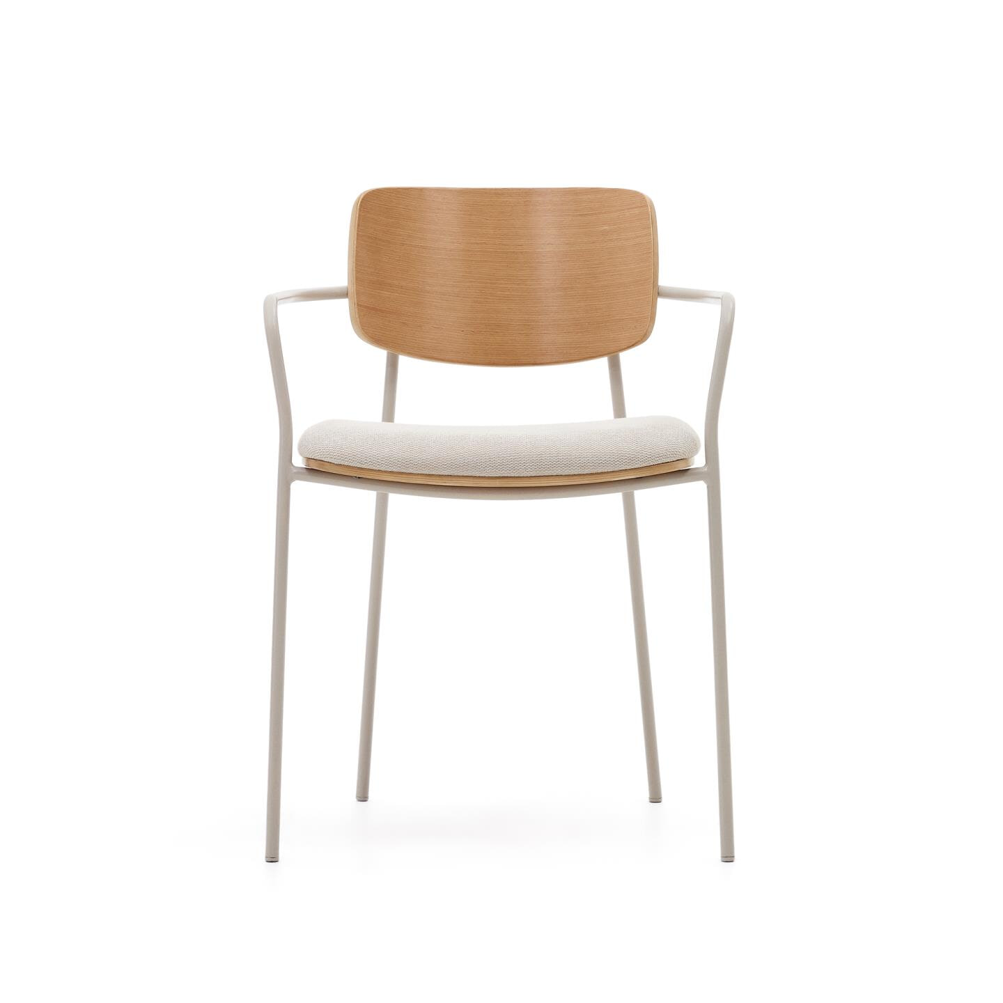 Kave Home Eetkamerstoel 'Maureen' Eiken, kleur Beige