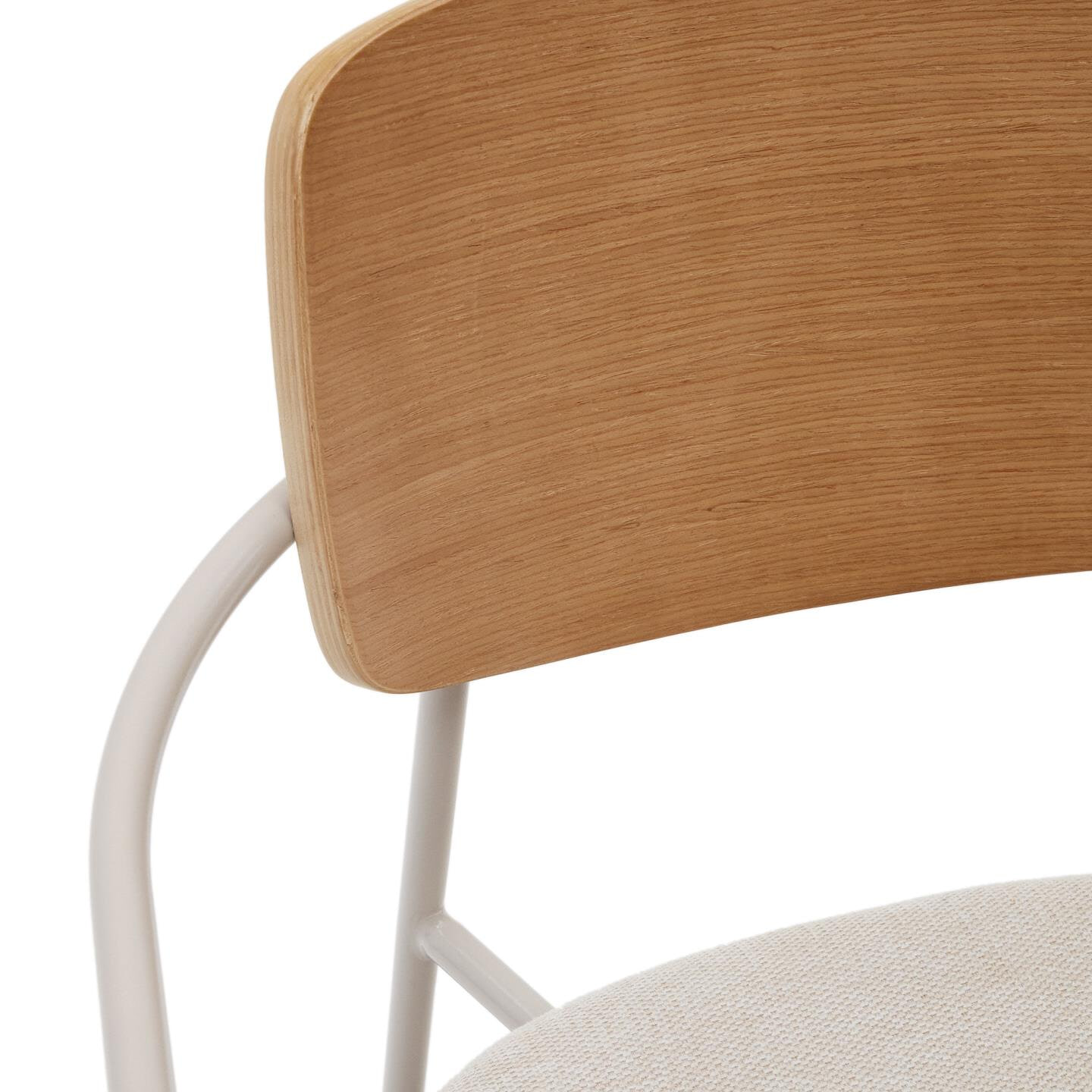 Kave Home Eetkamerstoel 'Maureen' Eiken, kleur Beige