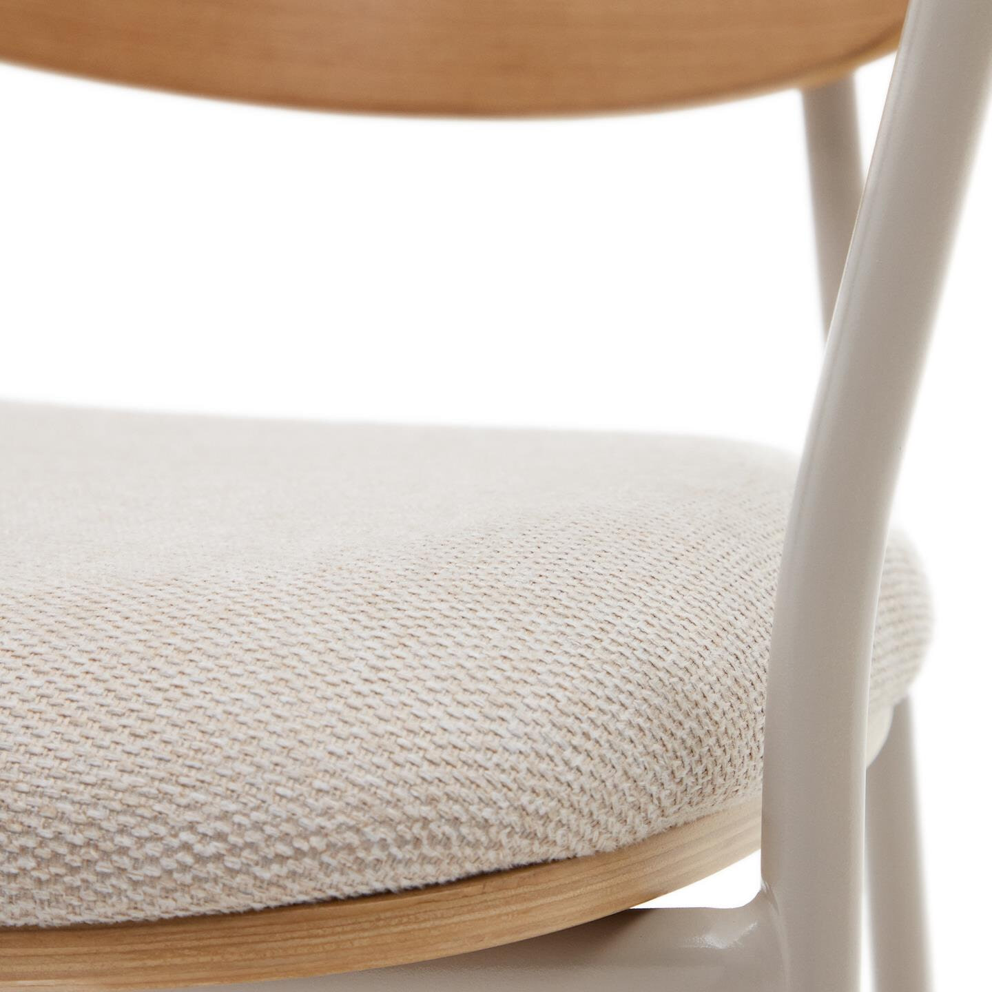 Kave Home Eetkamerstoel 'Maureen' Eiken, kleur Beige
