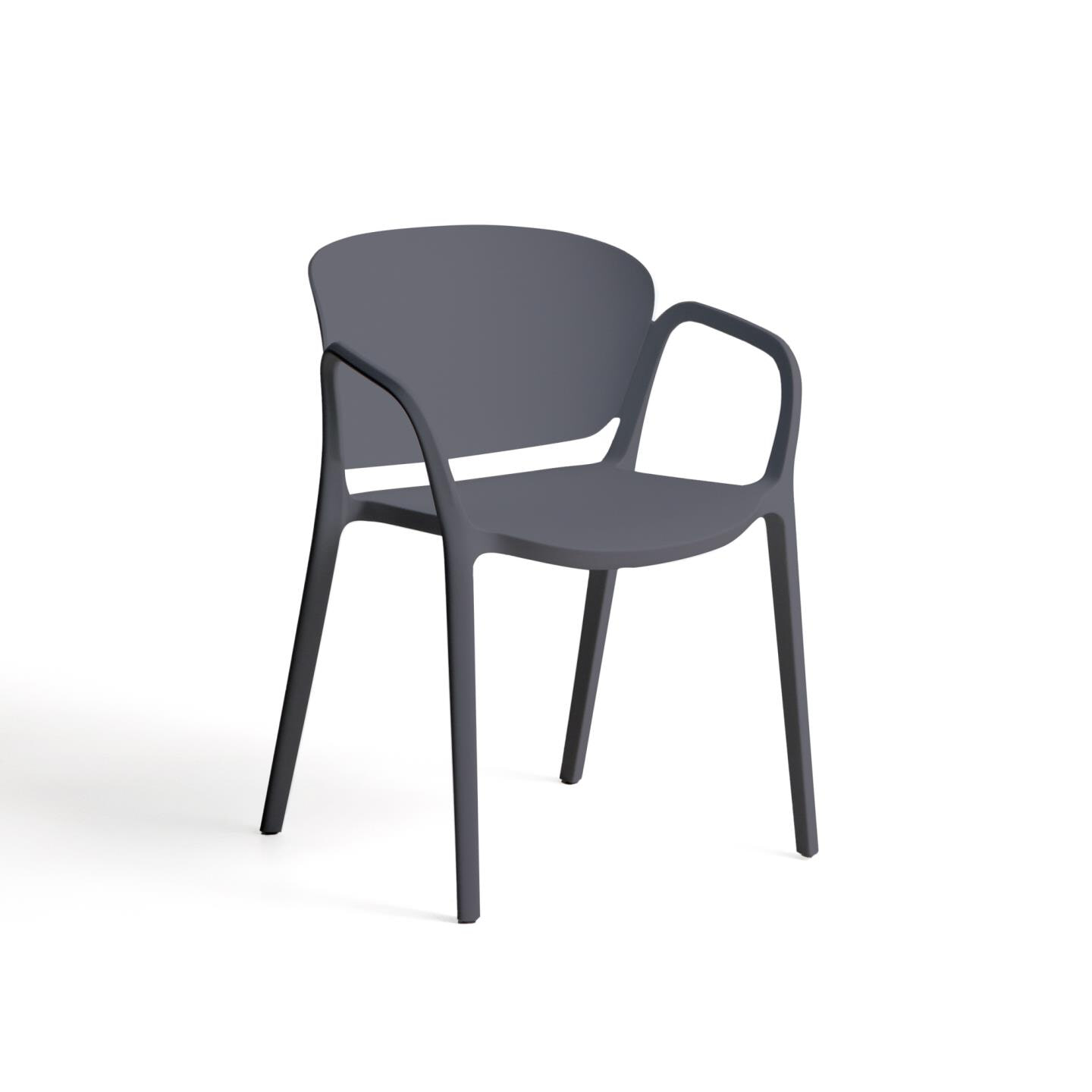 Kave Home Tuinstoel 'Ania' Kunststof, kleur Donkergrijs