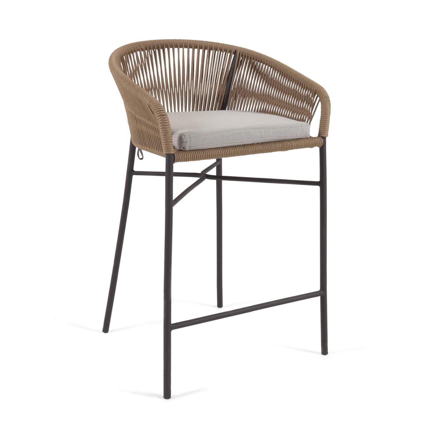 Kave Home Barkruk 'Yanet' kleur Beige (zithoogte 80cm)