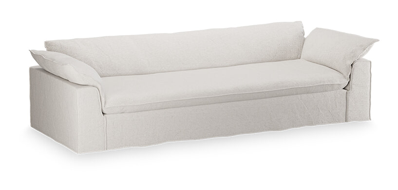 HKliving 3-zits Bank Nomad 305cm, Stof - Beige
