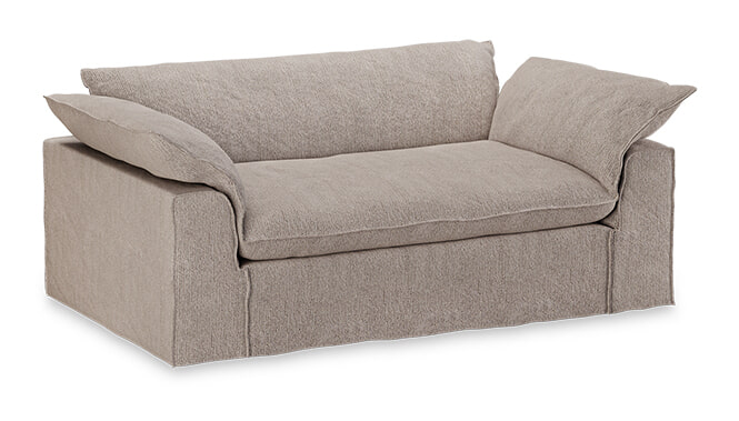 HKliving 2-zits Bank Nomad 204cm, Sneak stof - Beige