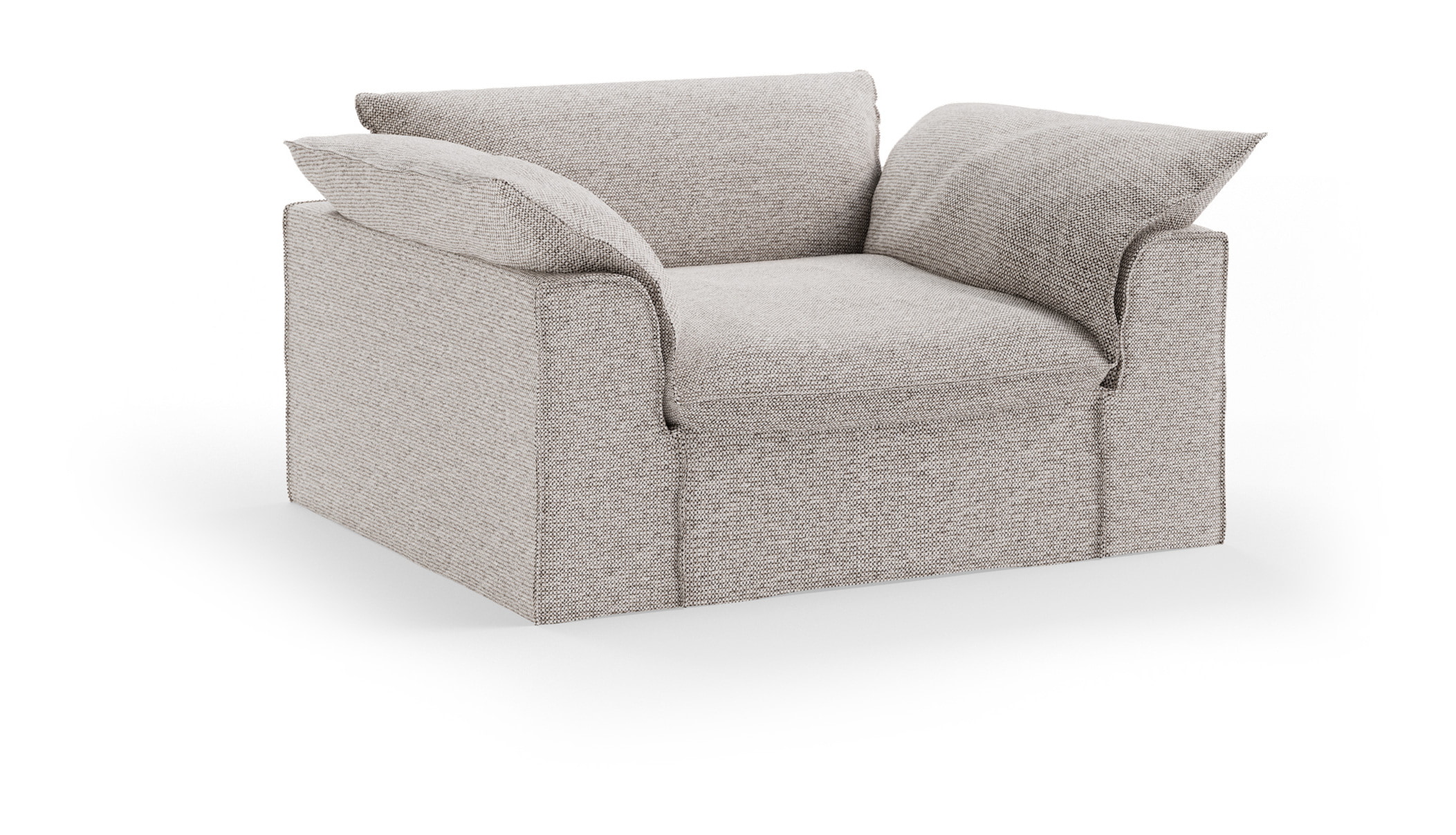 HKliving Loveseat Nomad 139cm, Sneak stof - Lichtgrijs