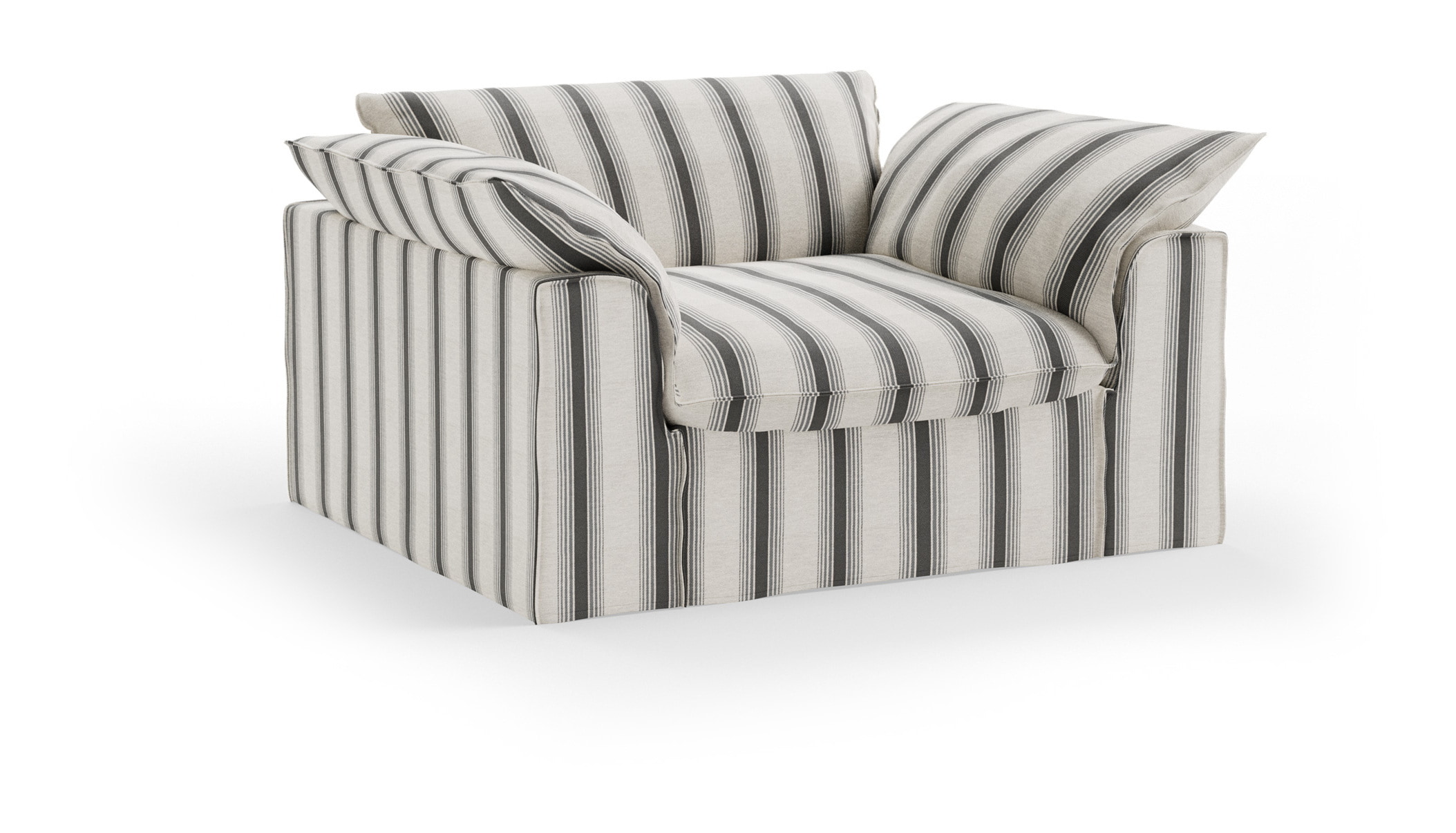 HKliving Loveseat Nomad Rocco stof, 139cm - Chalkstripe