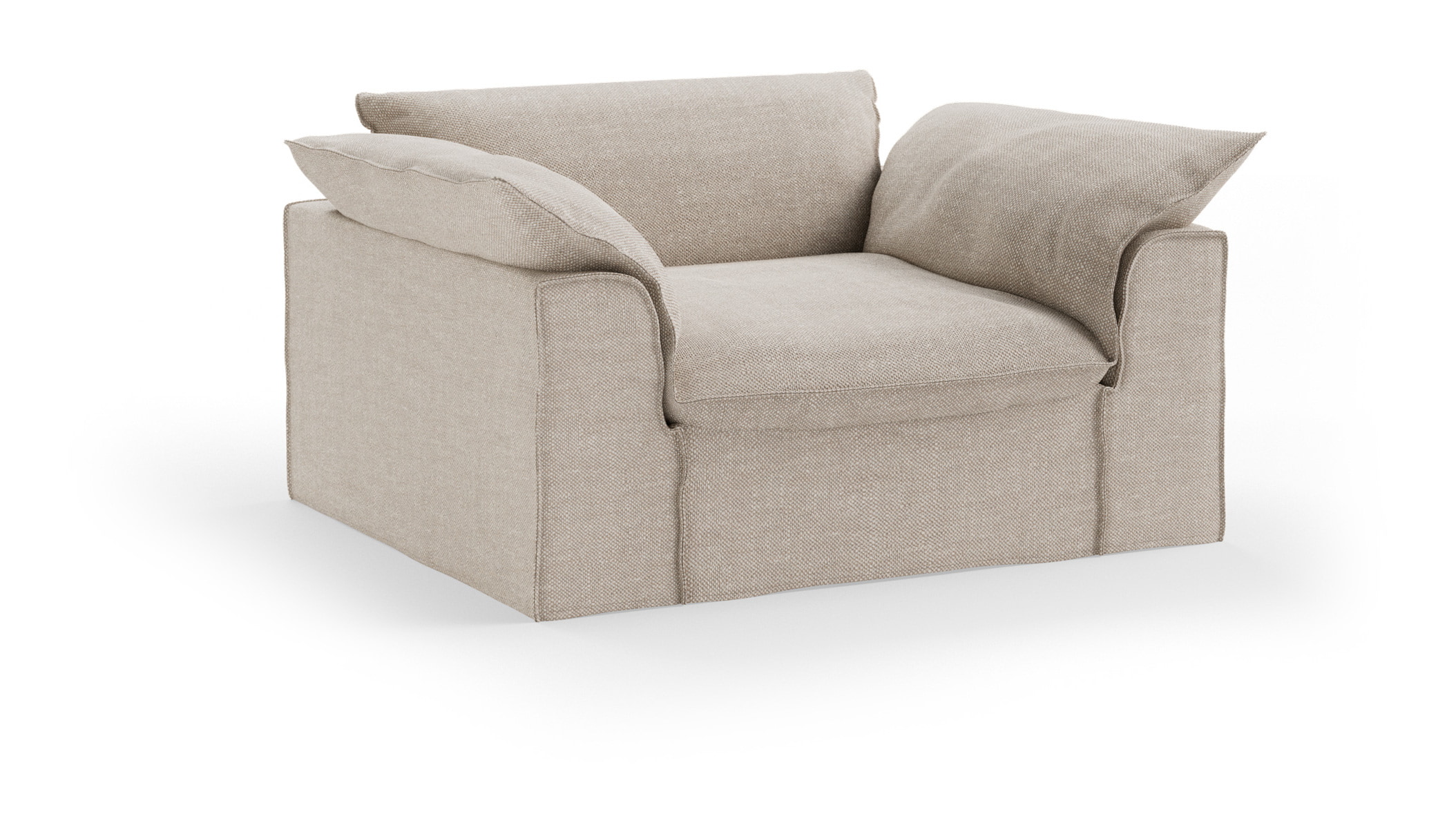 HKliving Loveseat Nomad Pure stof, 139cm - Ivoor