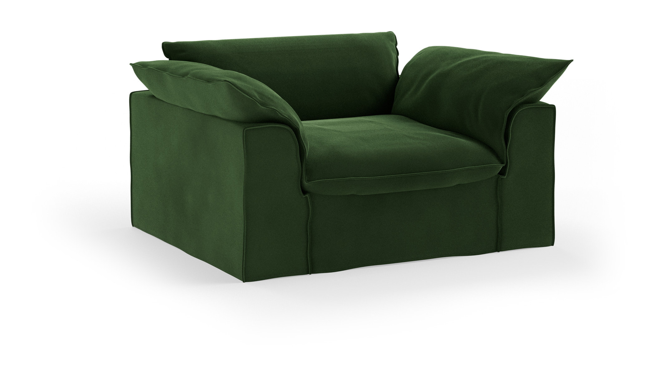 HKliving Loveseat Nomad Velvet, 139cm - Groen