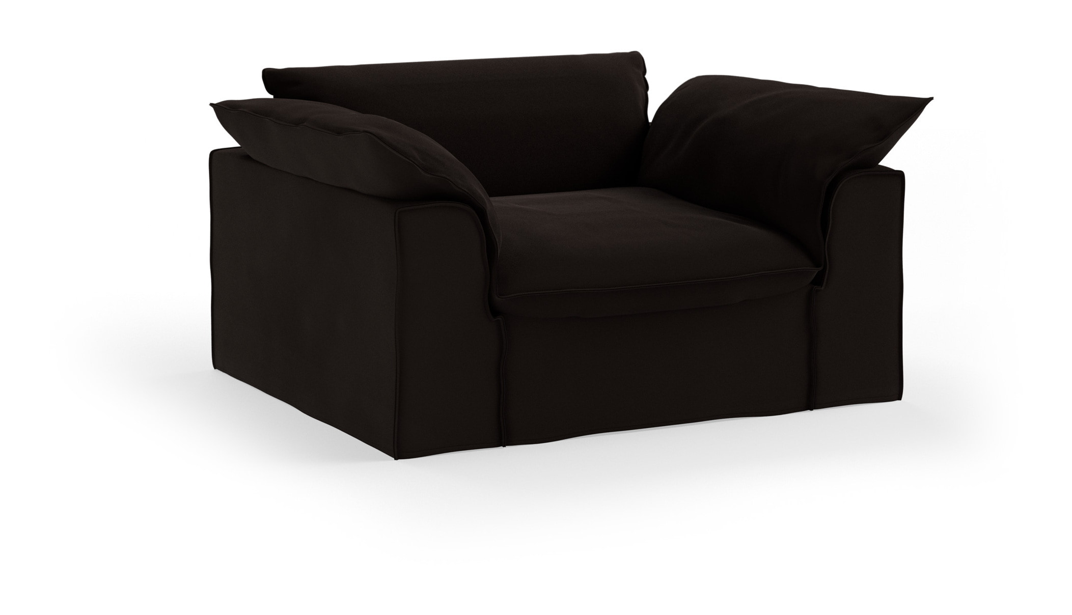 HKliving Loveseat Nomad Velvet, 139cm - Espresso