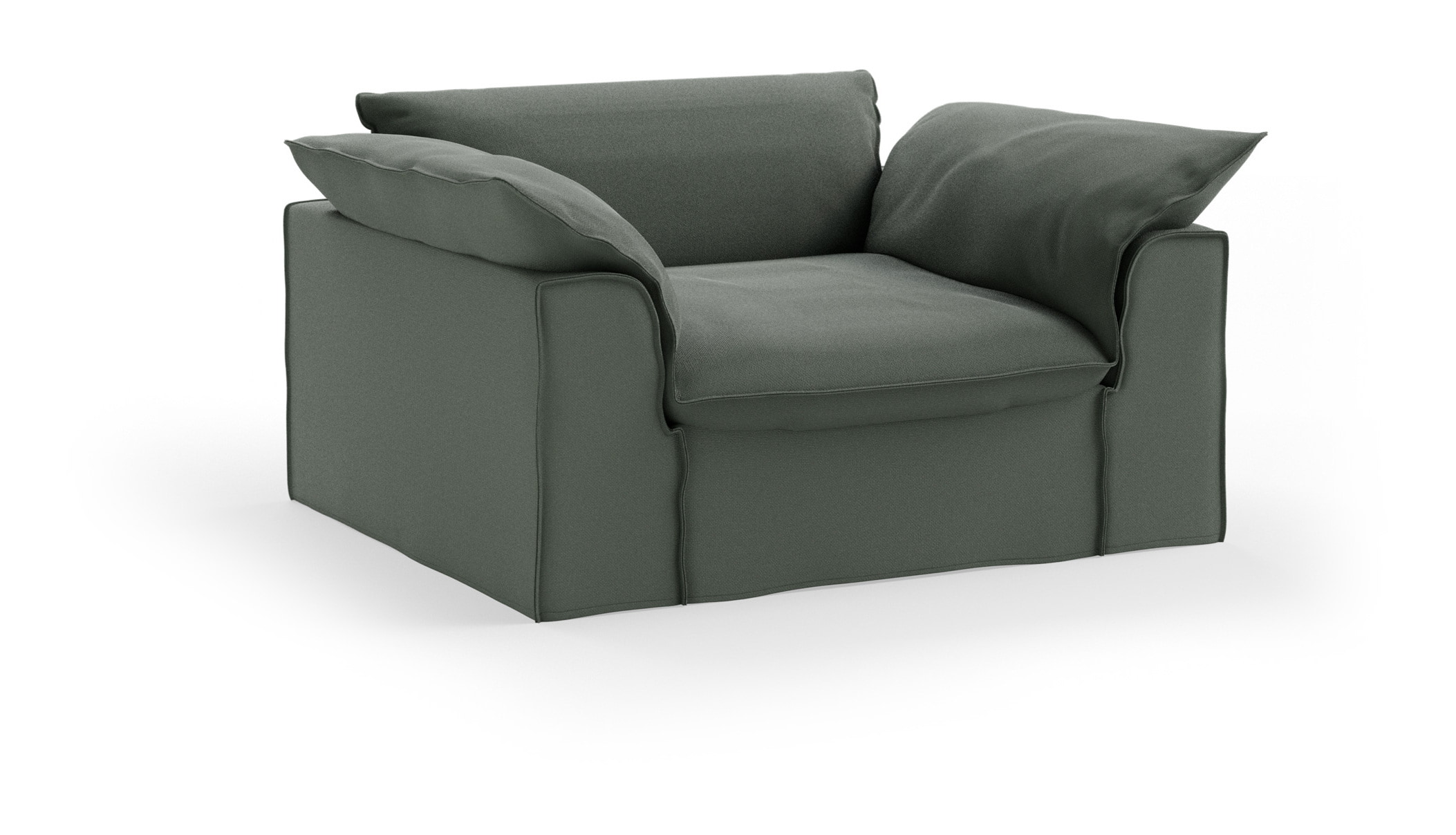 HKliving Loveseat Nomad Linnen, 139cm - Army Green