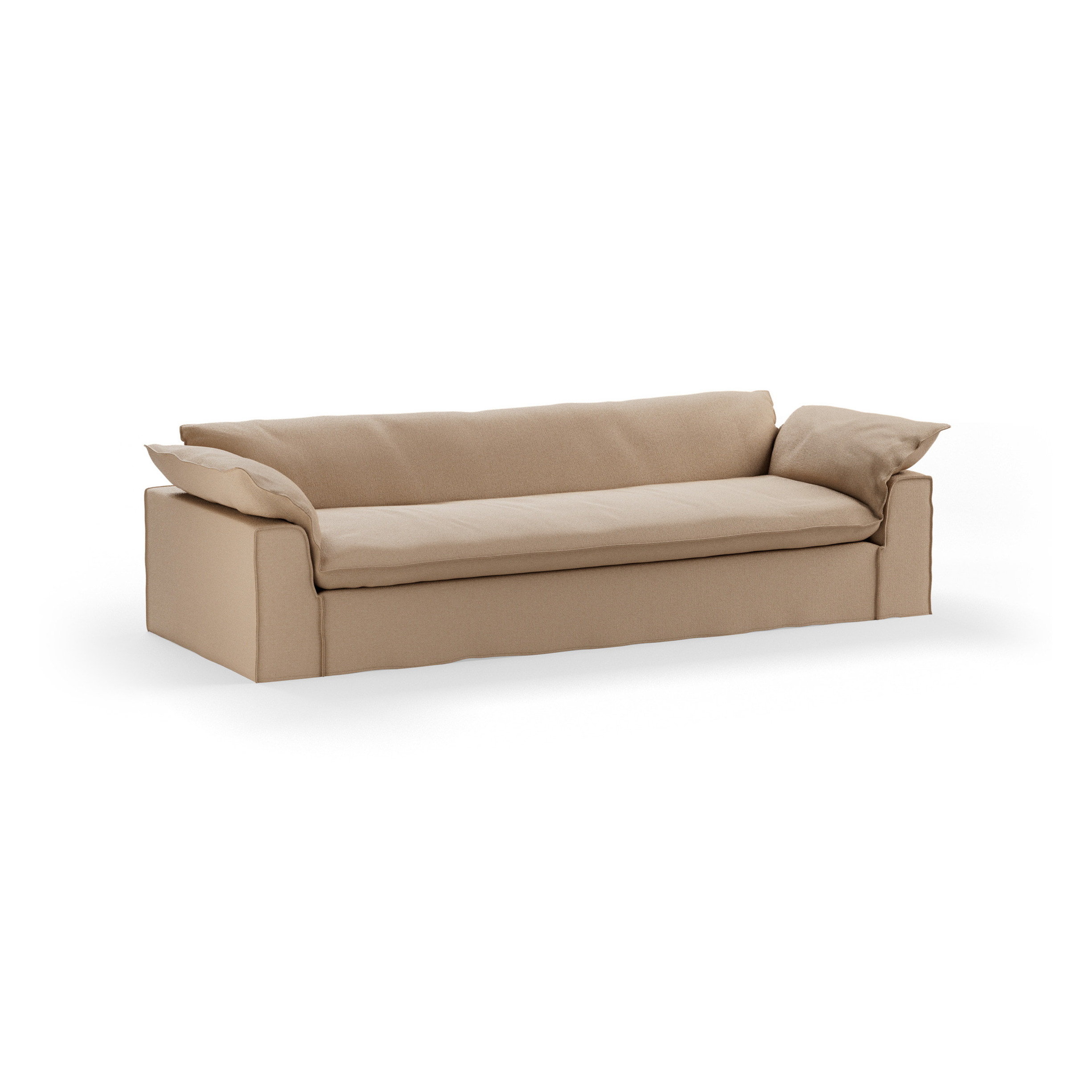 HKLIVING 3-zits Bank Nomad 305cm, Knotted stof - Zand