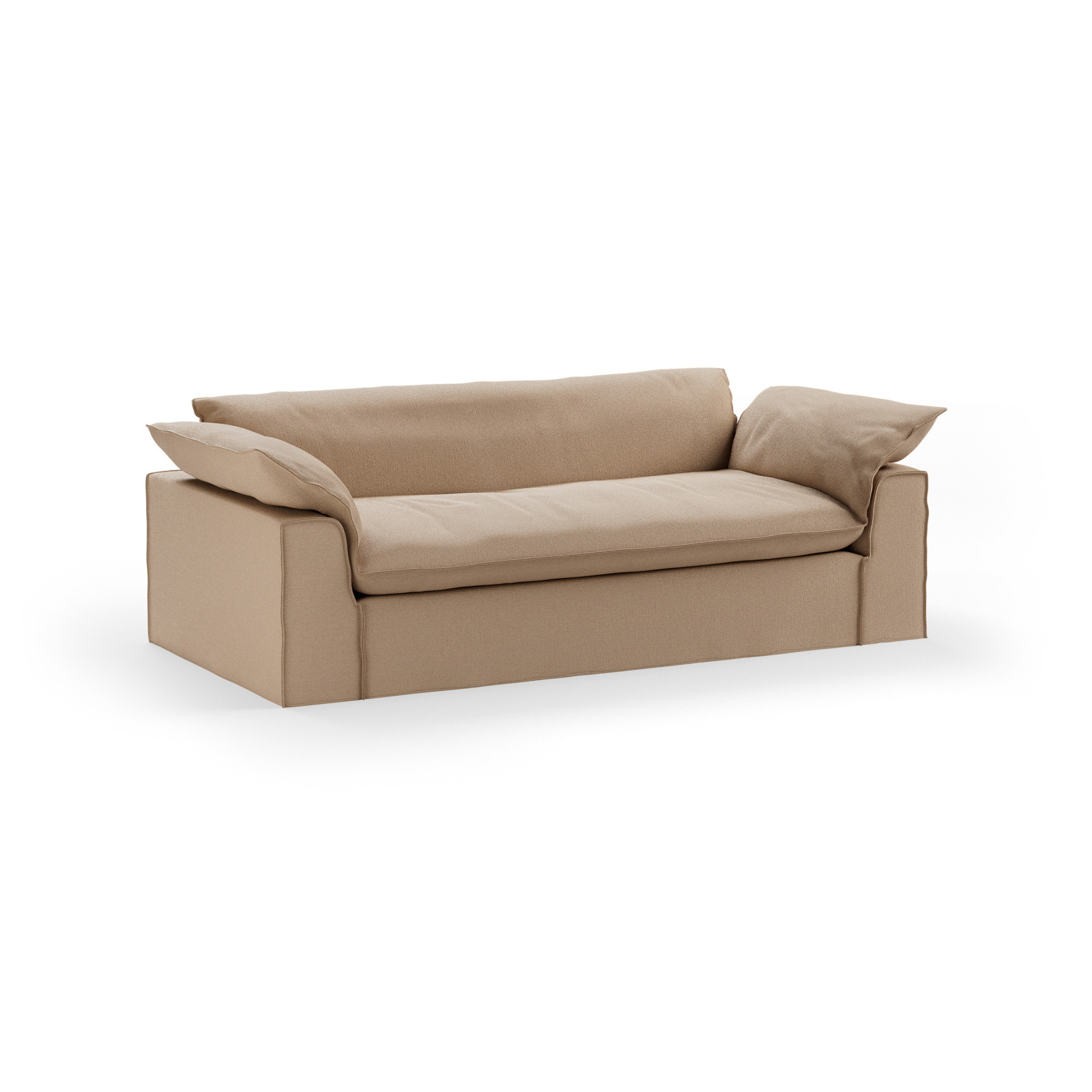 HKLIVING 3-zits Bank Nomad 244cm, Knotted stof - Zand
