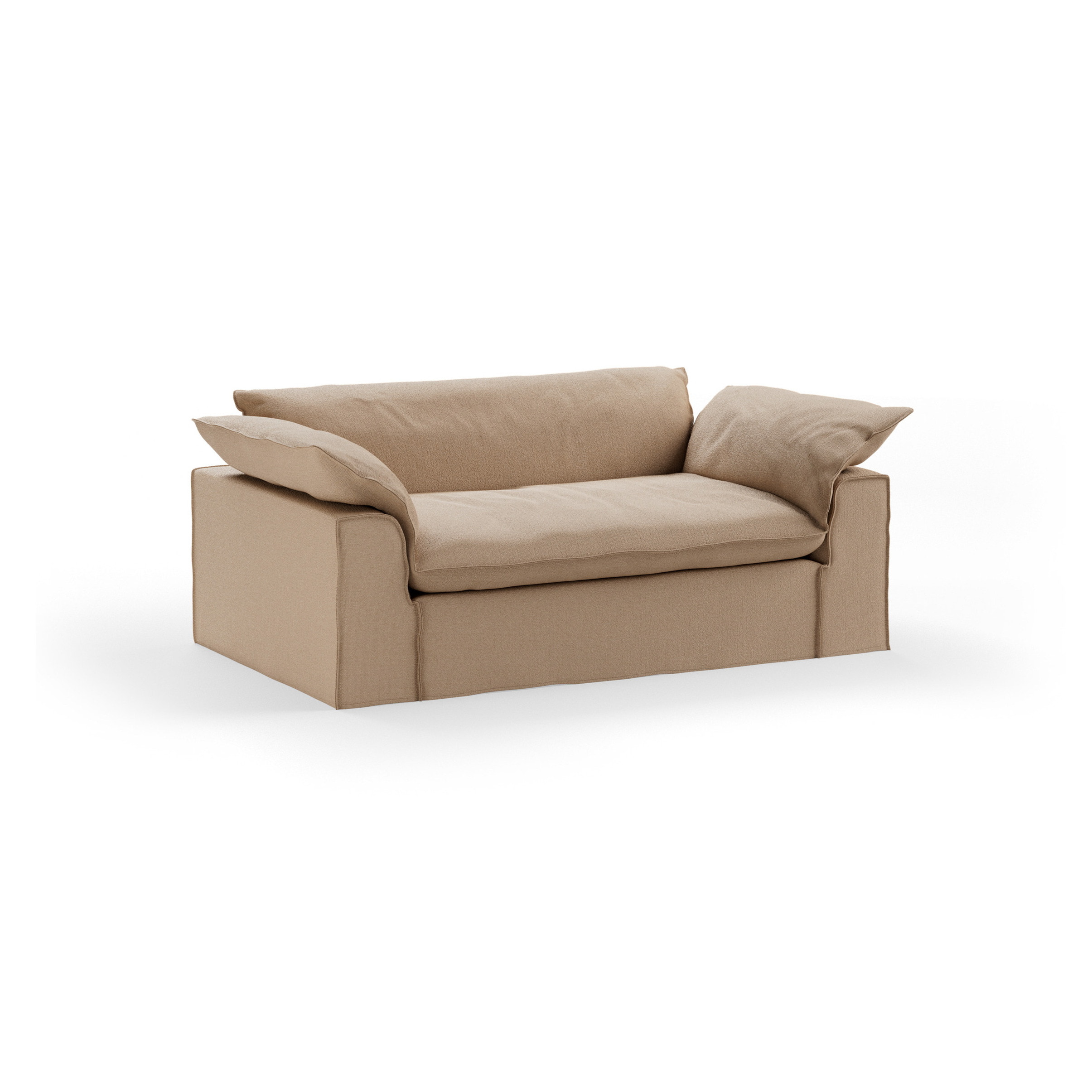 HKLIVING 2-zits Bank Nomad 204cm, Knotted stof - Zand