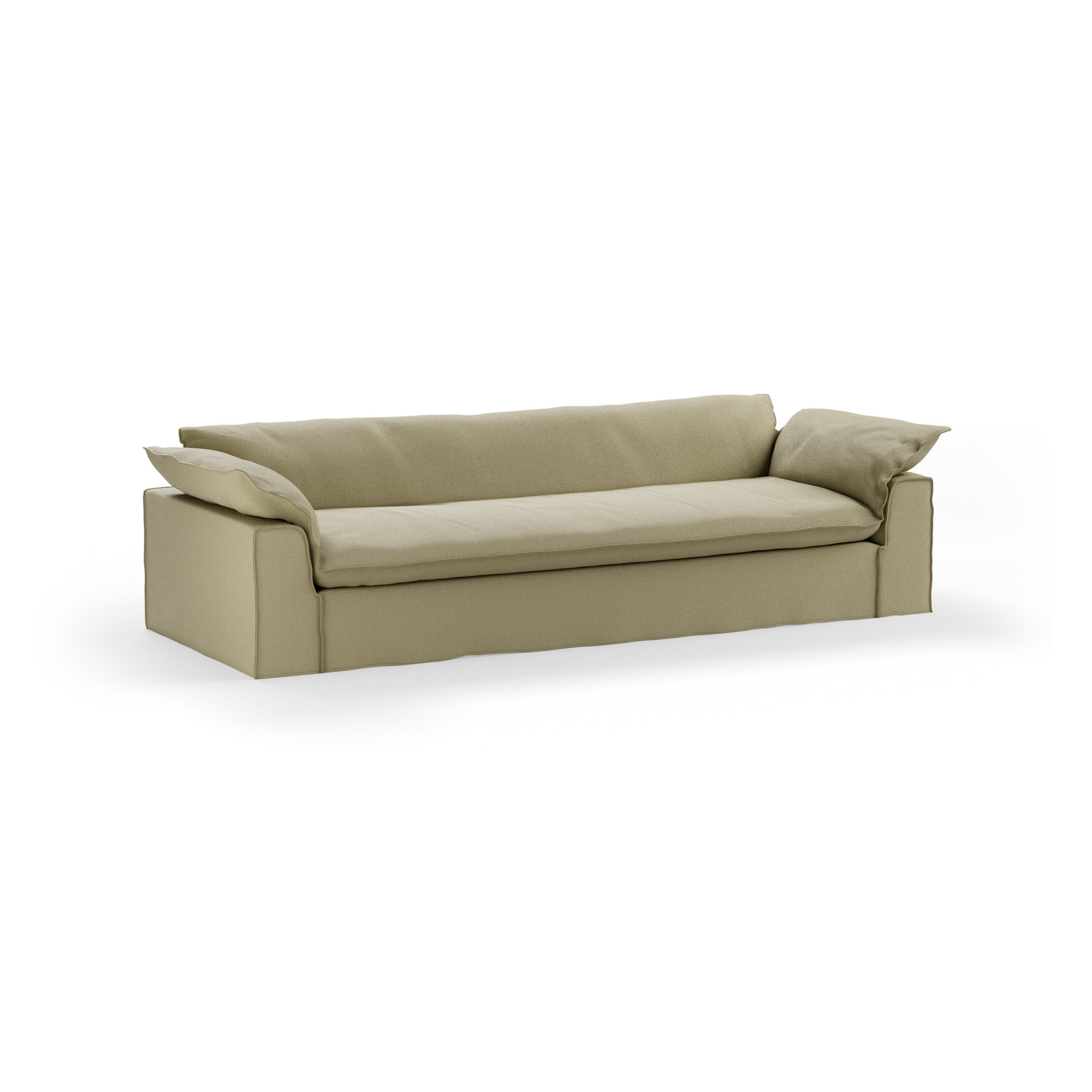 HKLIVING 3-zits Bank Nomad 305cm, Knotted stof - Sage