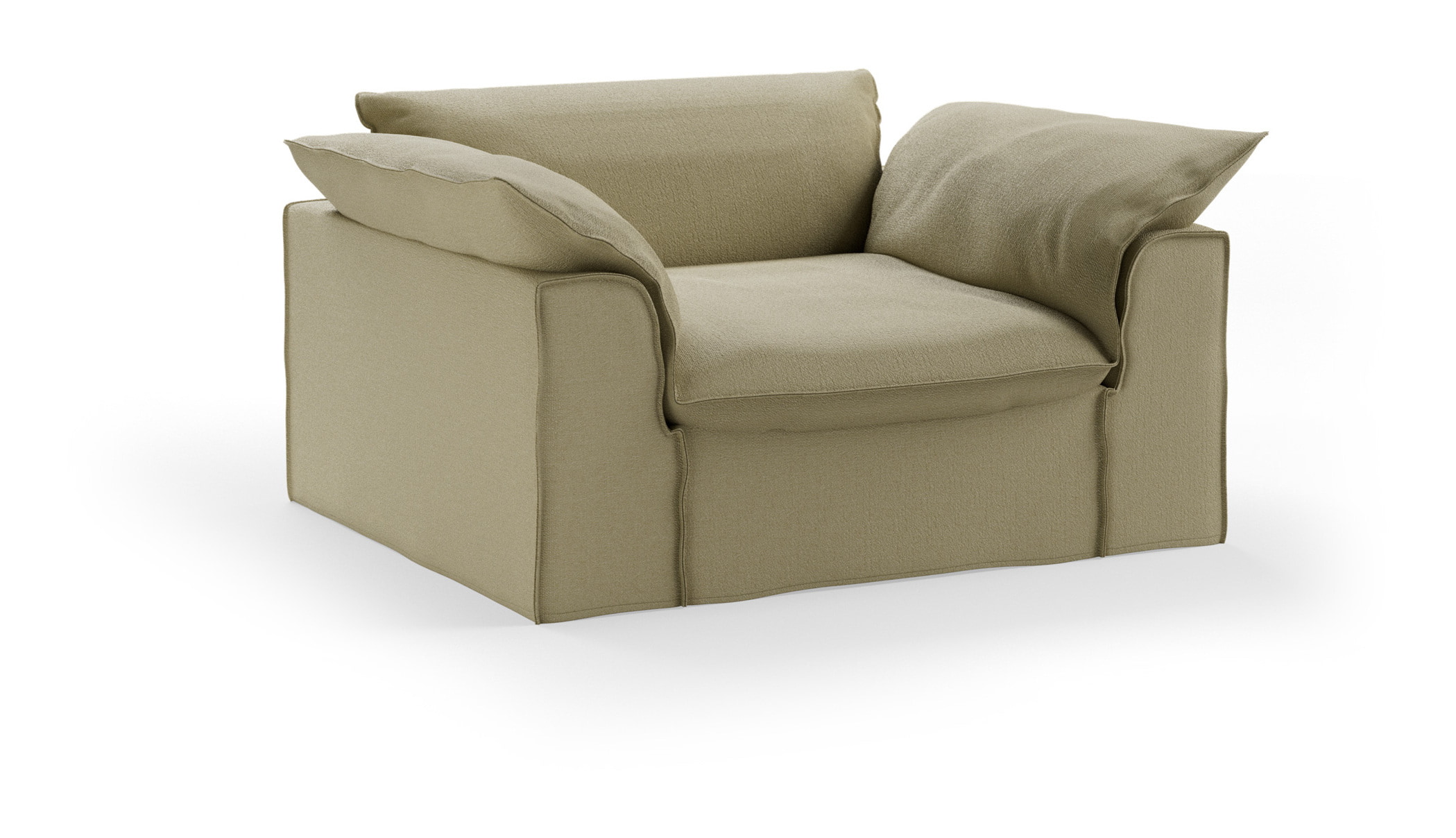 HKliving Loveseat Nomad Knotted stof, 139cm - Sage