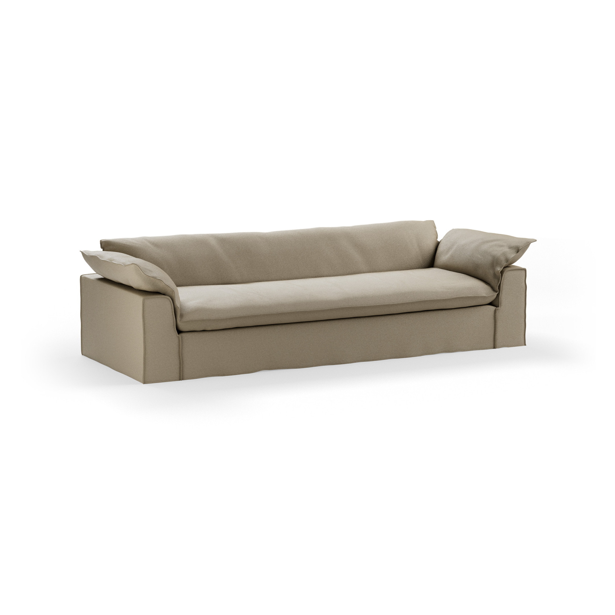 HKLIVING 3-zits Bank Nomad 305cm, Deco stof - Pebble