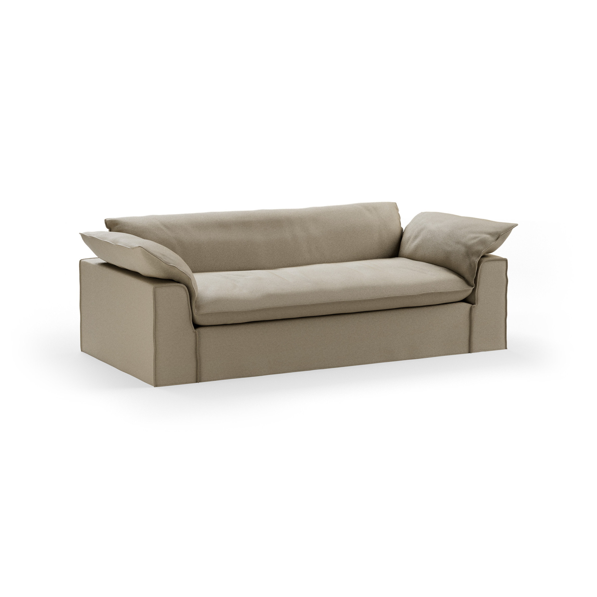HKLIVING 3-zits Bank Nomad 244cm, Deco stof - Pebble