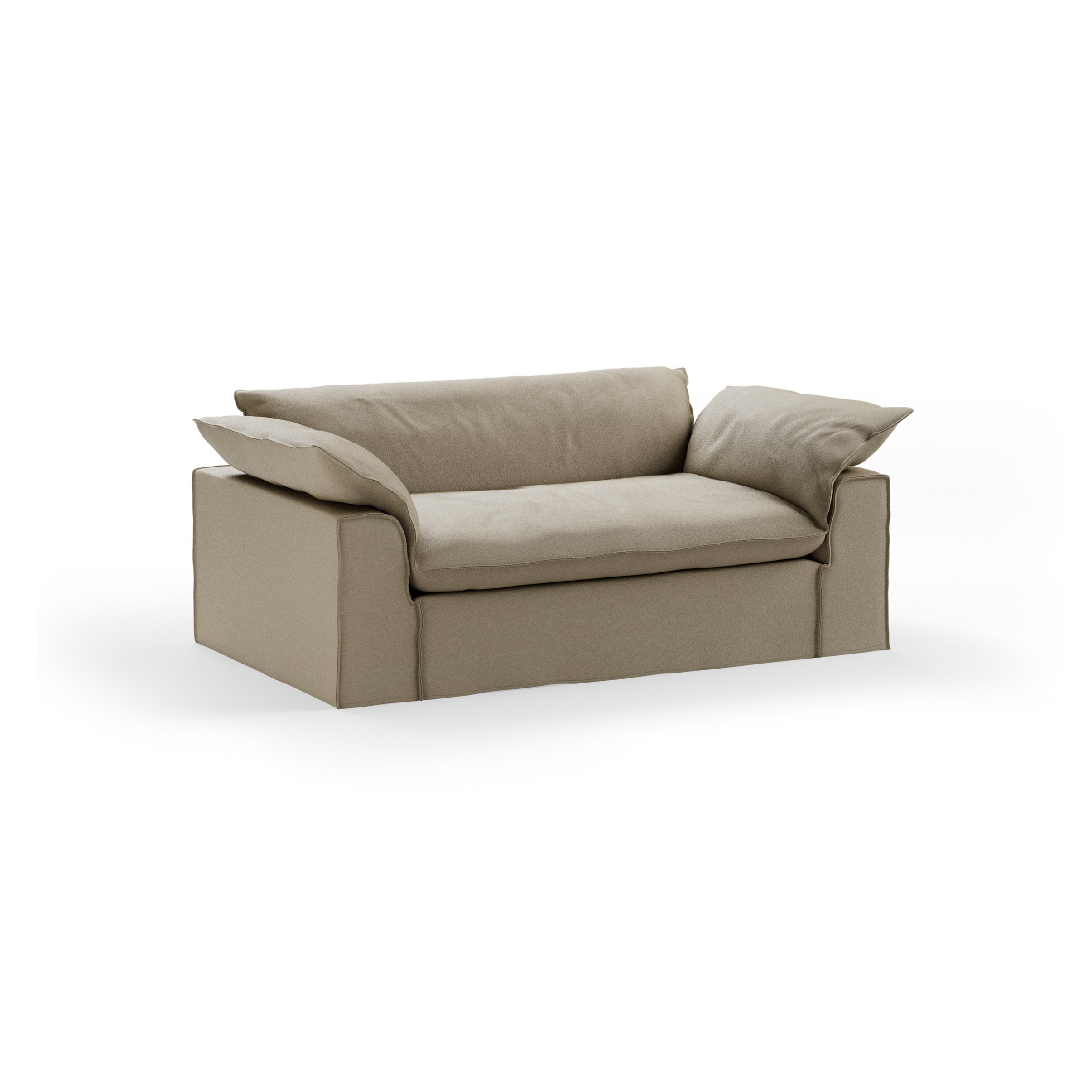 HKLIVING 2-zits Bank Nomad 204cm, Deco stof - Pebble