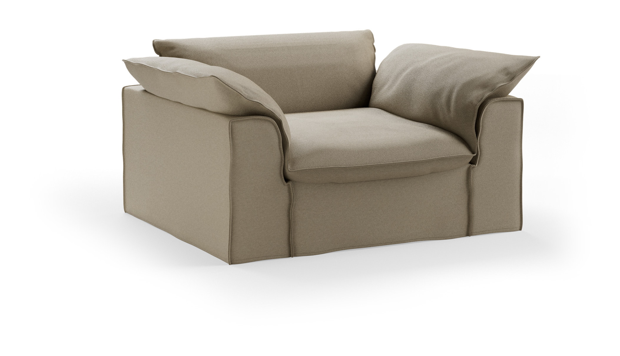HKliving Loveseat Nomad 139cm, Deco stof - Pebble