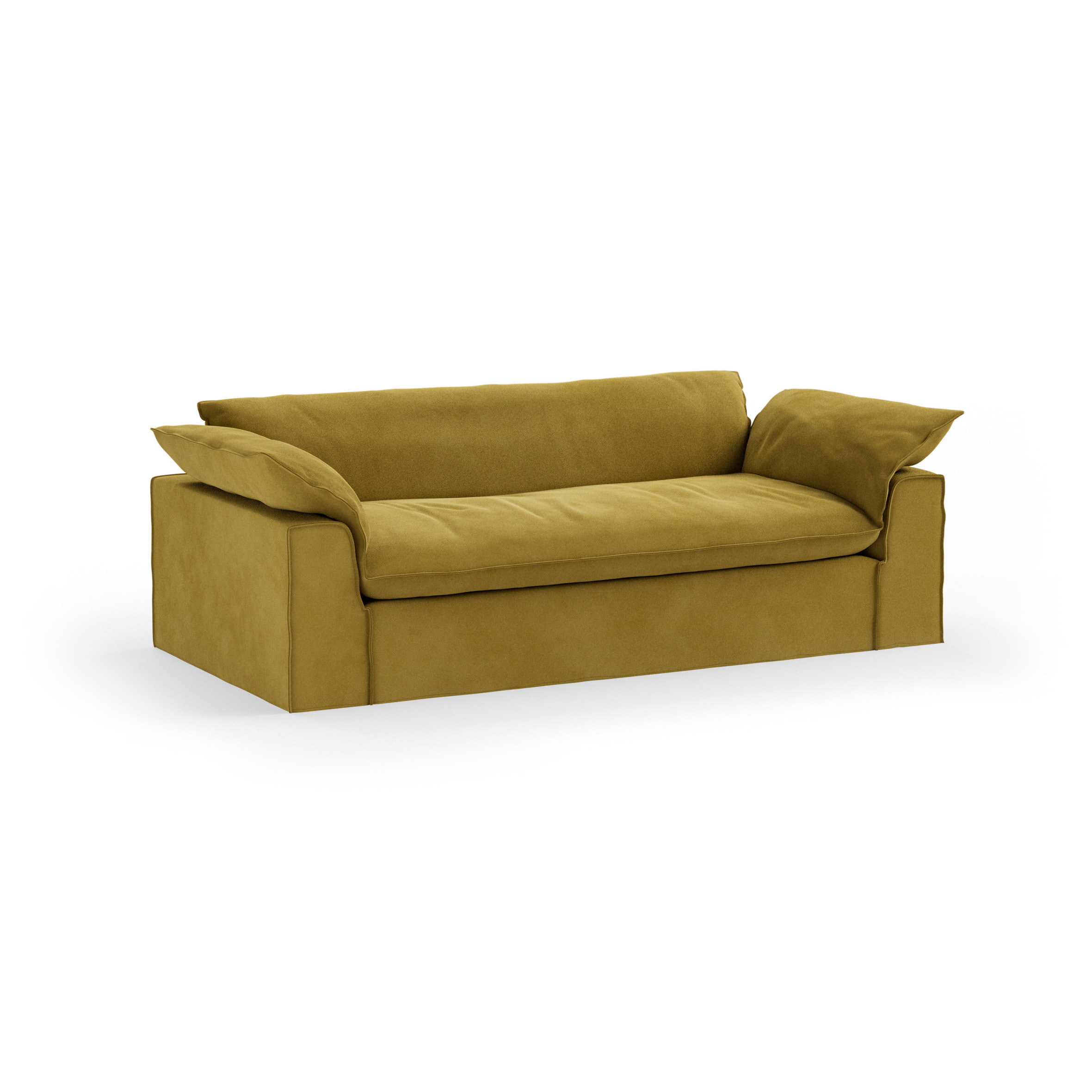 HKLIVING 3-zits Bank Nomad 244cm, Velvet - Thai Curry
