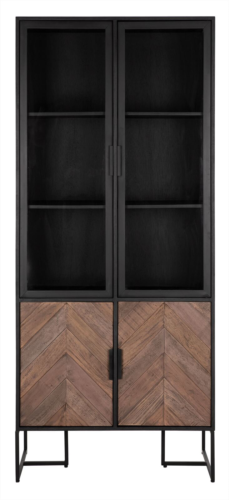 DTP Home Vitrinekast 'Criss Cross' Hout en staal, 185 x 80cm