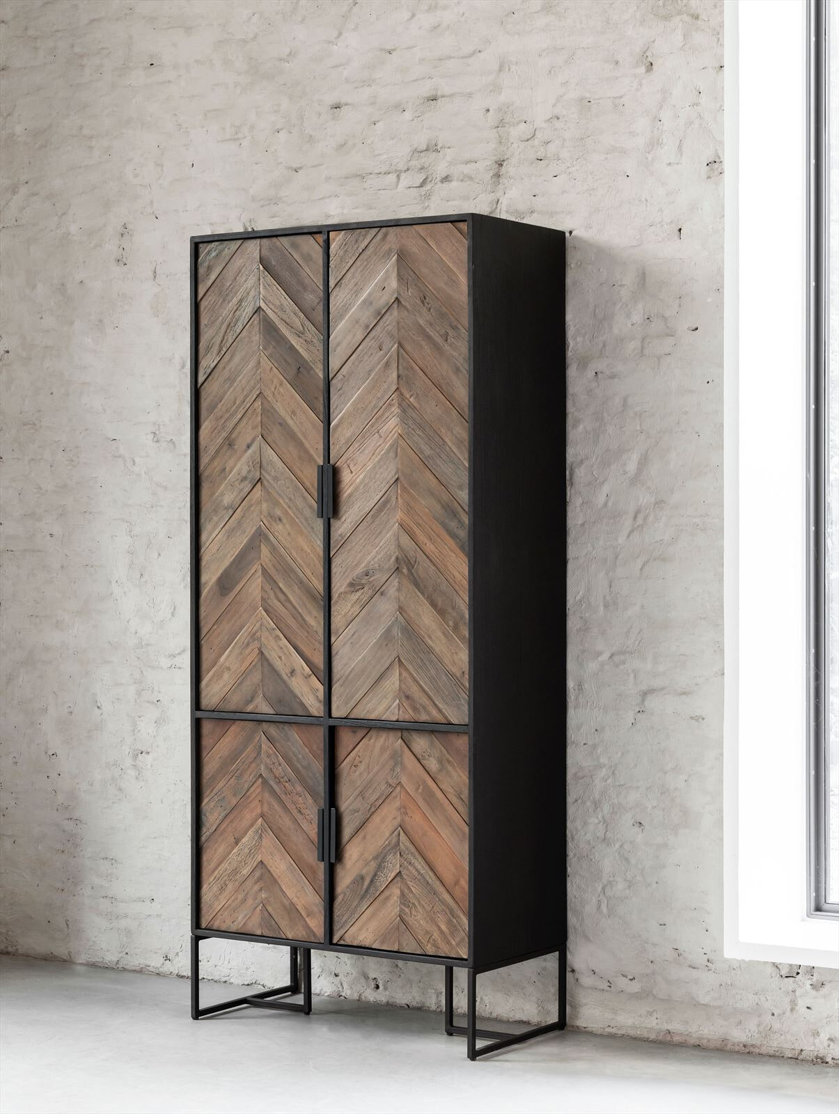 DTP Home Opbergkast 'Criss Cross' Hout en staal, 185 x 80cm
