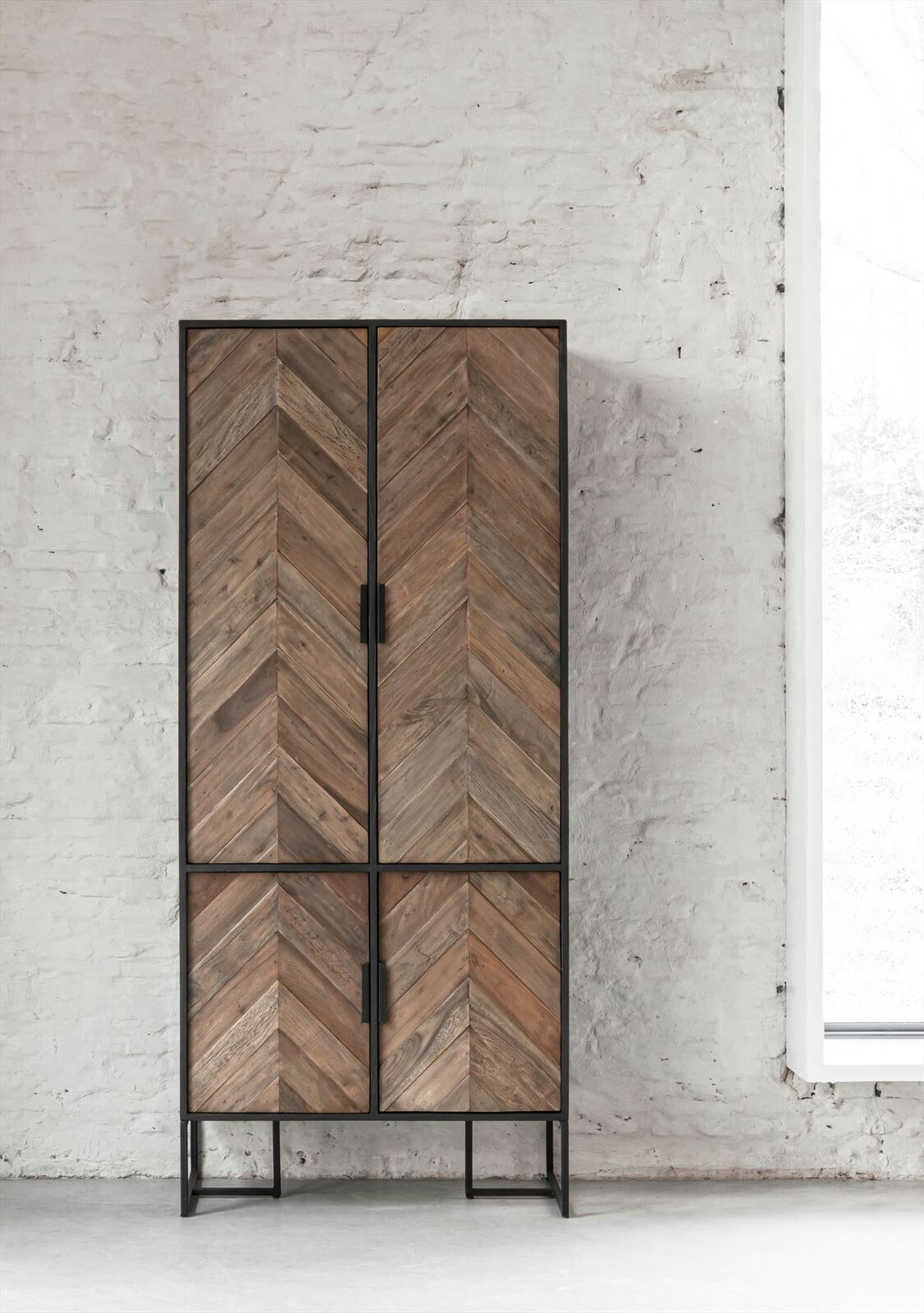 DTP Home Opbergkast 'Criss Cross' Hout en staal, 185 x 80cm