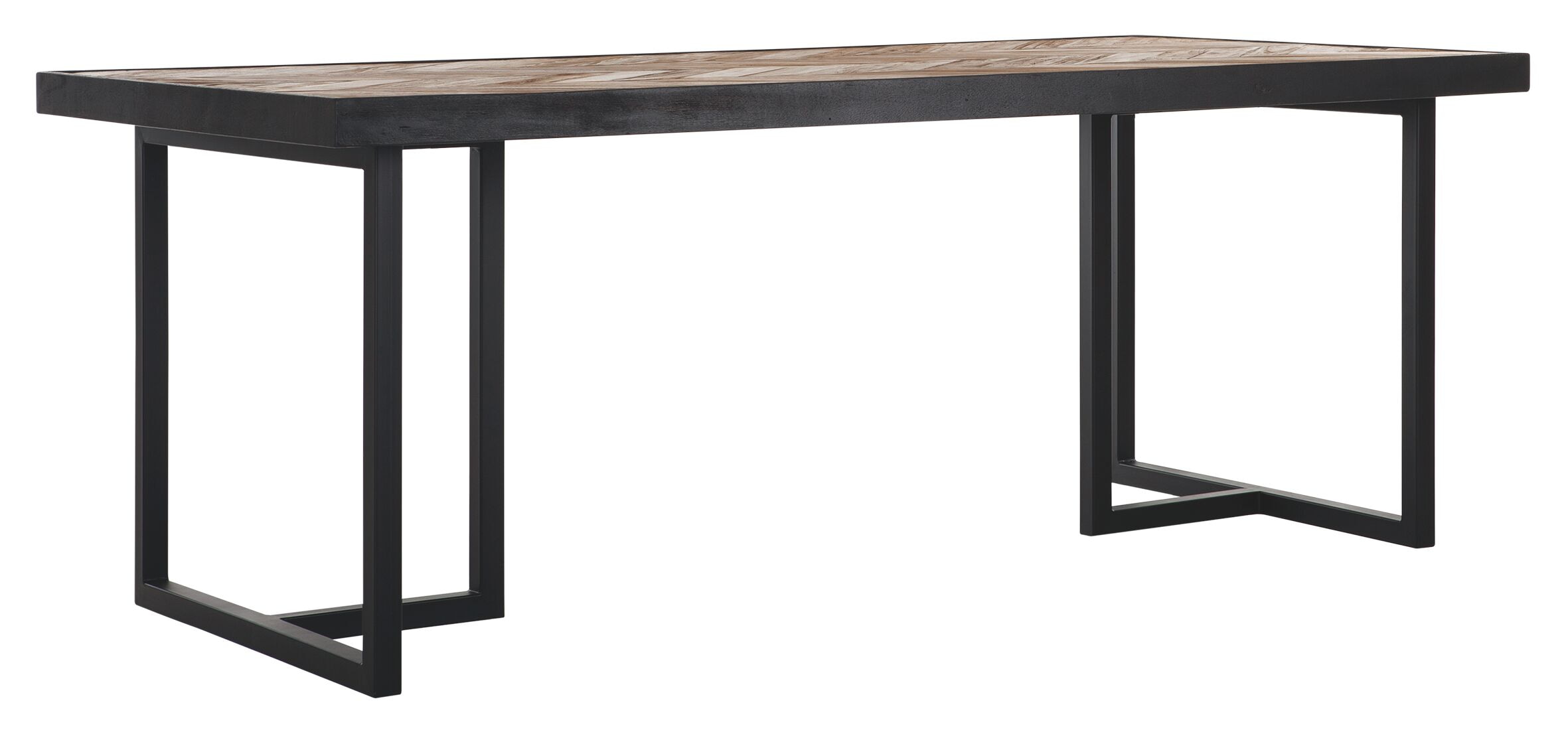 DTP Home Eettafel 'Criss Cross' Hout en staal, 200 x 100cm