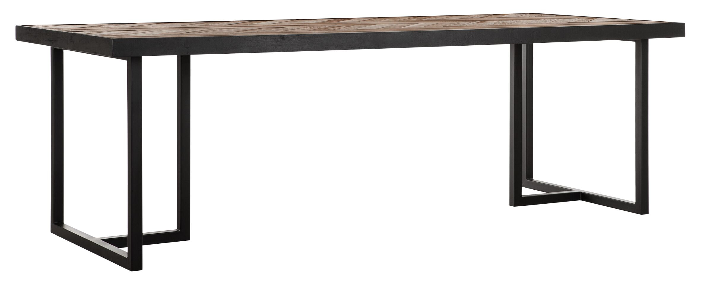DTP Home Eettafel 'Criss Cross' Hout en staal, 240 x 100cm