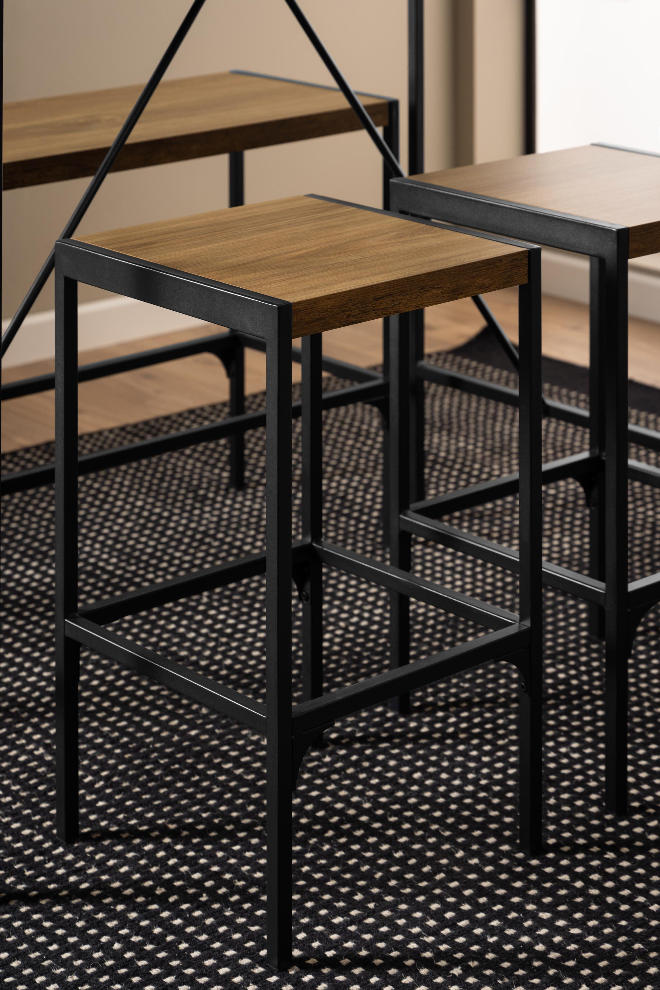 Bendt Bartafel set 'Deryk' Eikenlook, Met 2 barstoelen en bankje