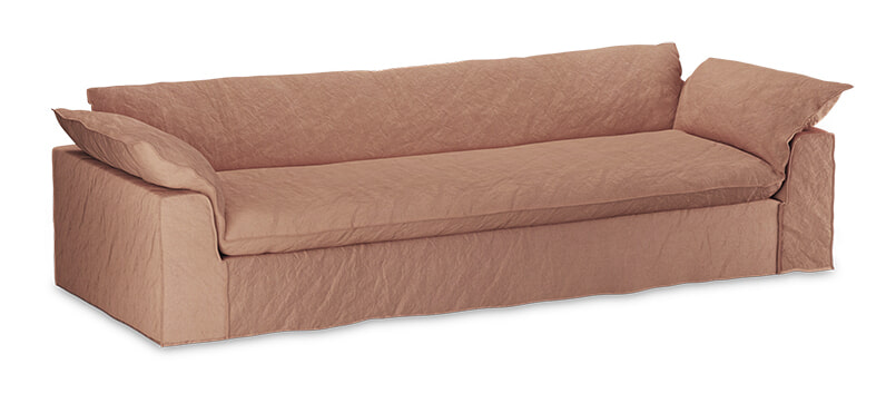 HKliving Hoes voor Bank Nomad Linnen, 305cm - Dusty Rose