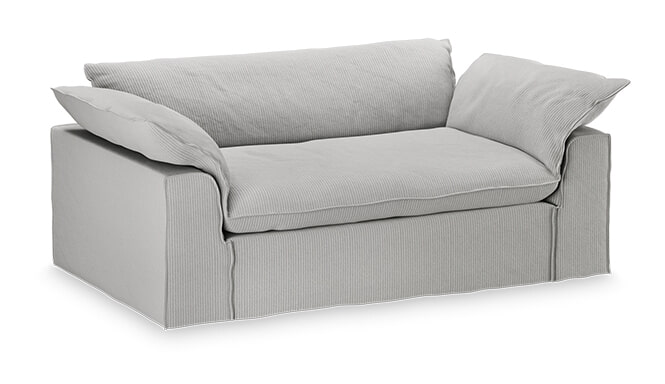 HKliving Hoes voor Bank Nomad 204cm, Corduroy Rib - Crème