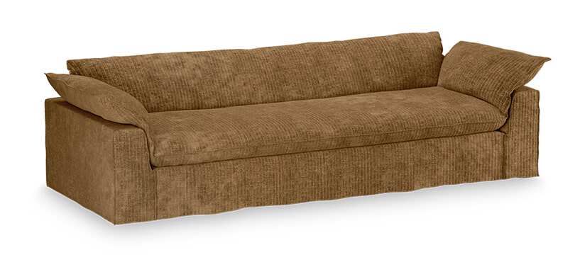 HKliving Hoes voor Bank Nomad 305cm, Corduroy Velvet - Aged Gold