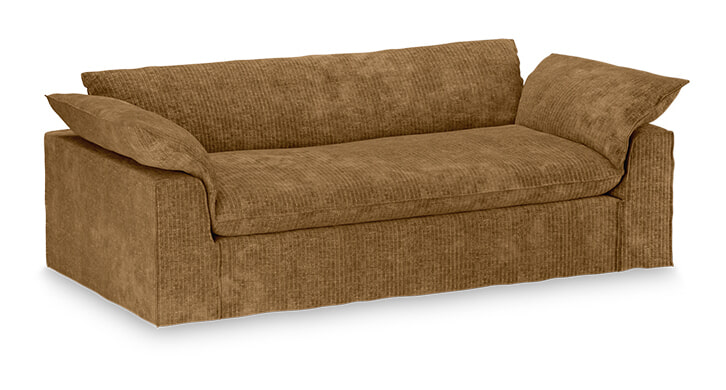 HKliving Hoes voor Bank Nomad 244cm, Corduroy Velvet - Aged Gold