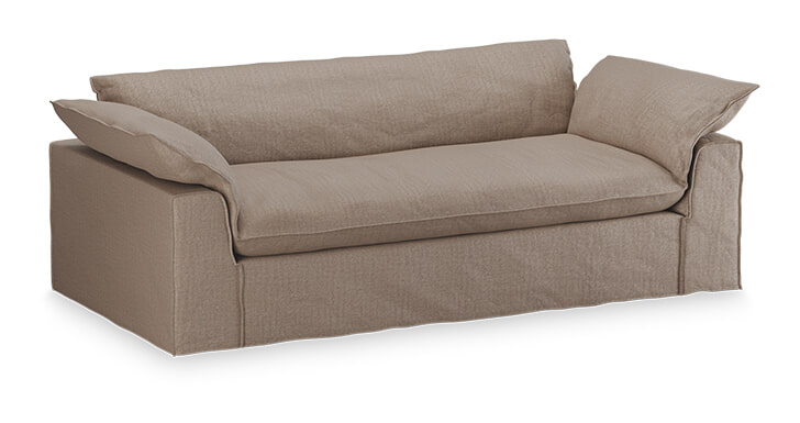 HKliving Hoes voor Bank Nomad 244cm, Linnen - Earth
