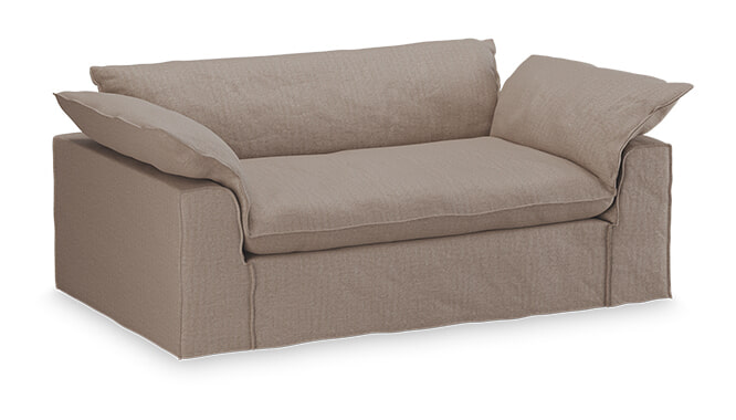 HKliving Hoes voor Bank Nomad 204cm, Linnen - Earth