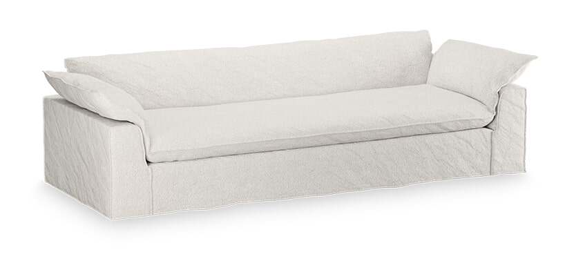 HKliving Hoes voor Bank Nomad 305cm, Bouclé - Crème
