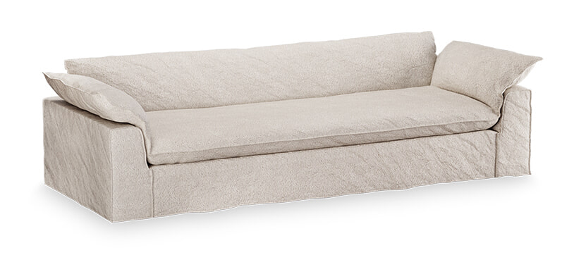 HKliving Hoes voor Bank Nomad 305cm, Bouclé - Taupe