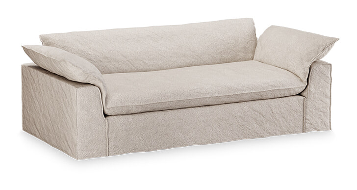 HKliving Hoes voor Bank Nomad 244cm, Bouclé - Taupe