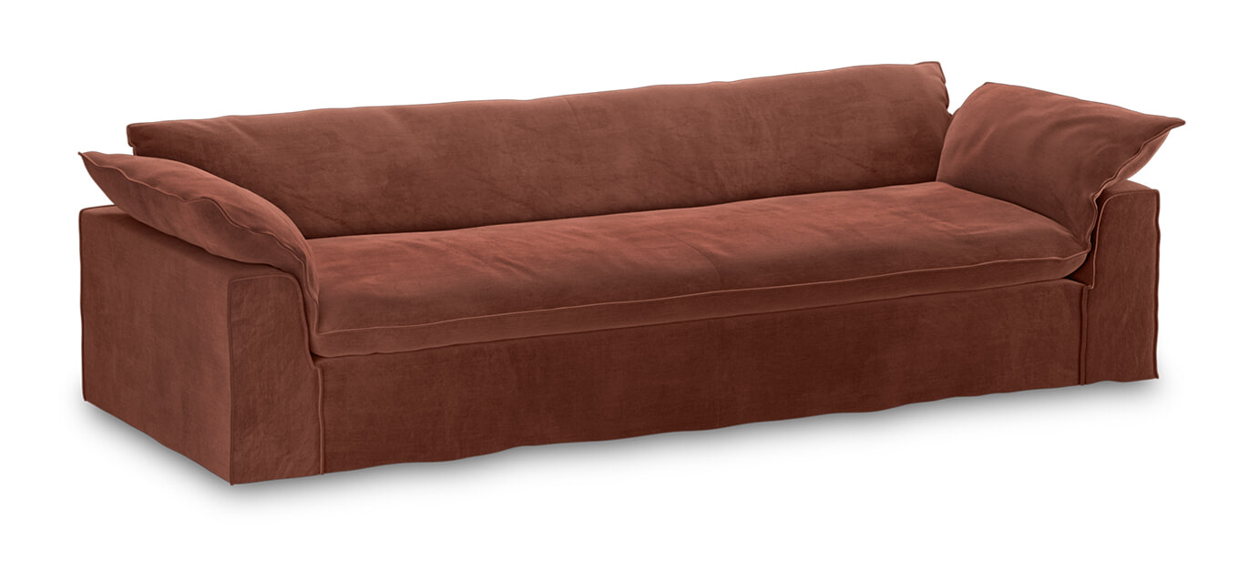 HKliving Hoes voor Bank Nomad 305cm, Velvet - Magnolia