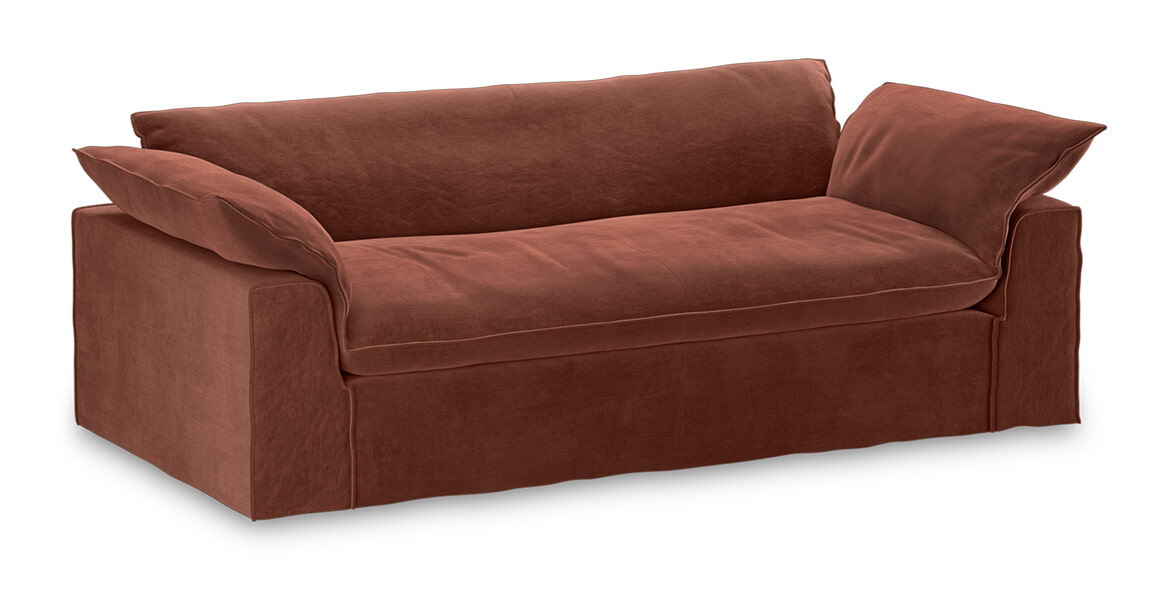 HKliving Hoes voor Bank Nomad 244cm, Royal Velvet - Magnolia
