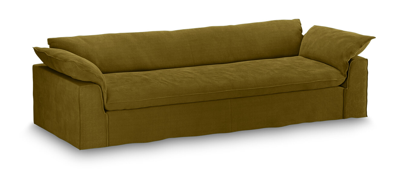 HKliving Hoes voor Bank Nomad Velvet, 305cm - Olijfgroen
