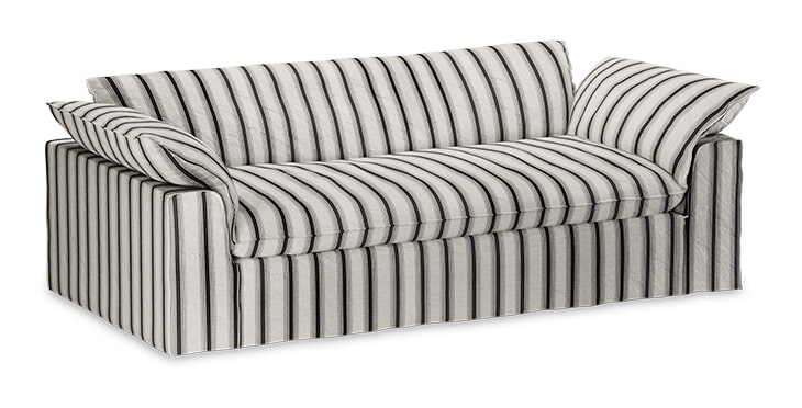 HKliving Hoes voor Bank Nomad 244cm, Rocco stof - Chalkstripe